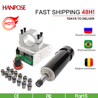 HANPOSE 0.5kw clamps Air cooled Air cooled spindle ER11 chuck CNC 500W Spindle Motor + Power Supply speed governor