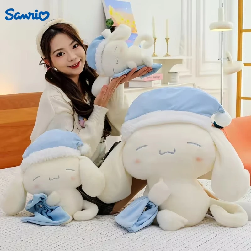 

35/50CM Sanrio Sleeping Cartoon Anime Cinnamoroll Plushies Stuffed Animal Home Decoration Peluche Sleeping Pillow Holiday Gift