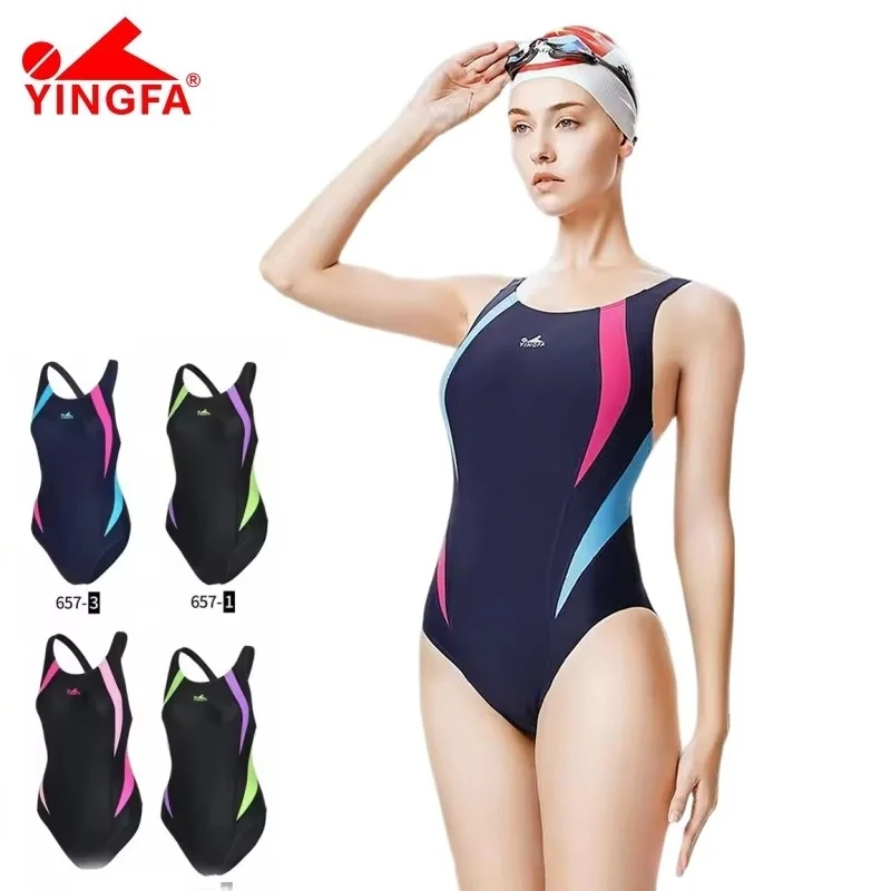 

Yingfa 657 Women's Sport Swimsuit One Piece Quick Dry Athletic Swimwear For Training Surf Performance Bathing Suit