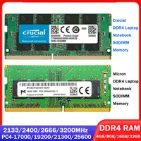 Memoria RAM Crucial Micron DDR4 8GB 4GB 32GB 16GB 3200MHz 2133 2400 2666MHz Memoria para ordenador portátil PC4-21300 19200 RAM SODIMM para portátil