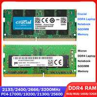 Crucial Micron Memoria RAM DDR4 8GB 4GB 32GB 16GB 3200MHz 2133 2400 2666MHz Laptop Memory PC4-21300 19200 Notebook SODIMM RAMs