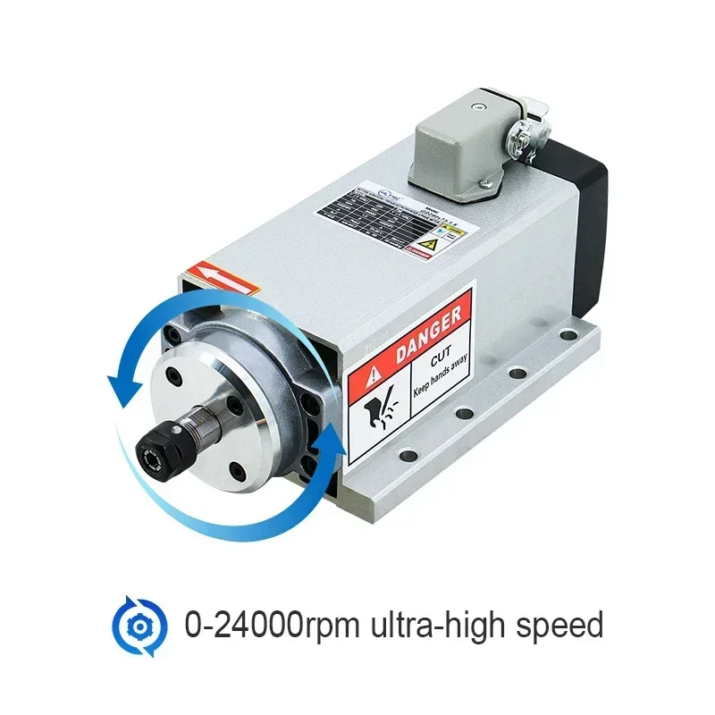 CNC Machine Tool Spindle CE 2200w 2.2kw 24000RPM ER20 Air Cooling Spindle Motor & Huanyang VFD & & 13 Pcs ER20 Collets（1-13mm）