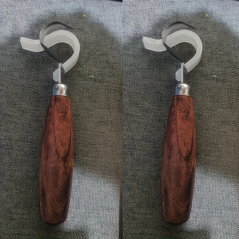 Walnut Chrome Vanadium Steel Carving Knife, Wood Cutting Knife, Scraping Knife, Spoon Knife, Woodworking Carving Set, Handmade DIY Bending Knife, Digging Knife, Complete Set Of Woodworking Carving Tools