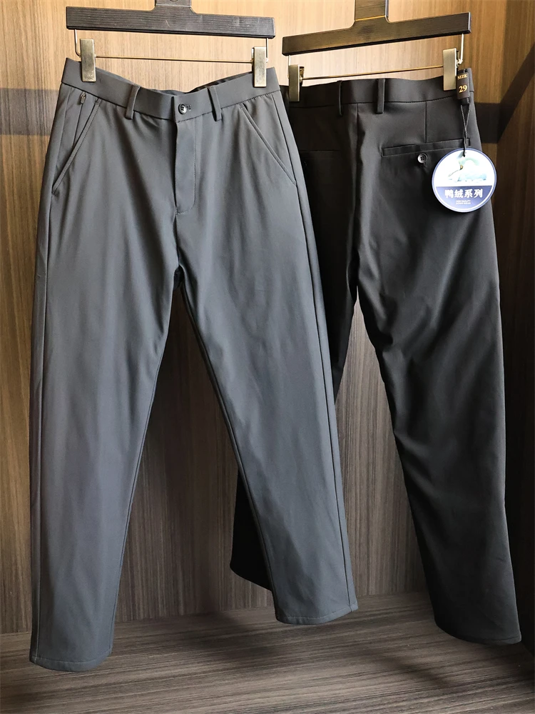 

Men's Outdoor Commute down Trousers Long Straight Casual Duck down Pants Windproof Water-resistant Warm Fashionable Urban Style