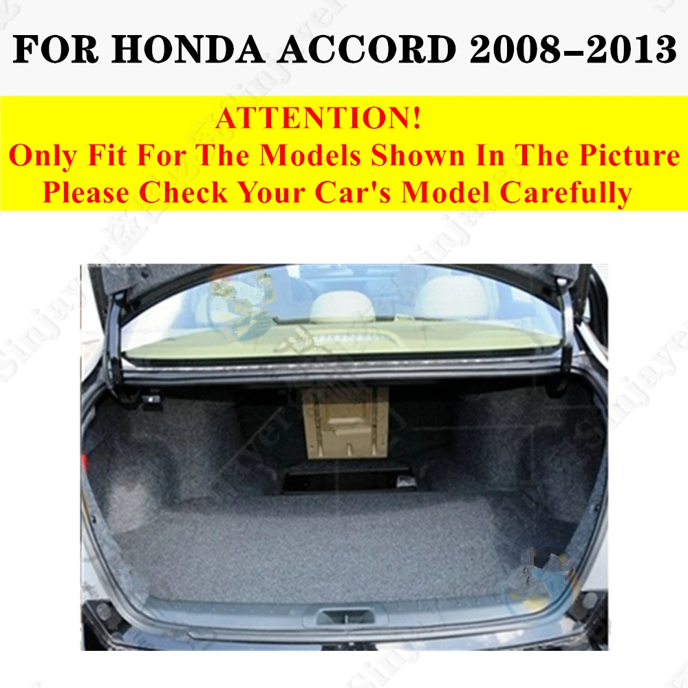 High Side Car trunk mat for Honda Accord 8TH 2013 2012 11-2008 Tail Boot luggage Pad Cover Rear Cargo Liner Interior Accessories