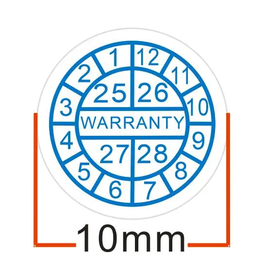 Universal Round 5/10/15mm Rectangle 20*10mm 100pcs Laptop/Ipad Warranty Sticker Destructive Fraigle Seal Label Date void sticker