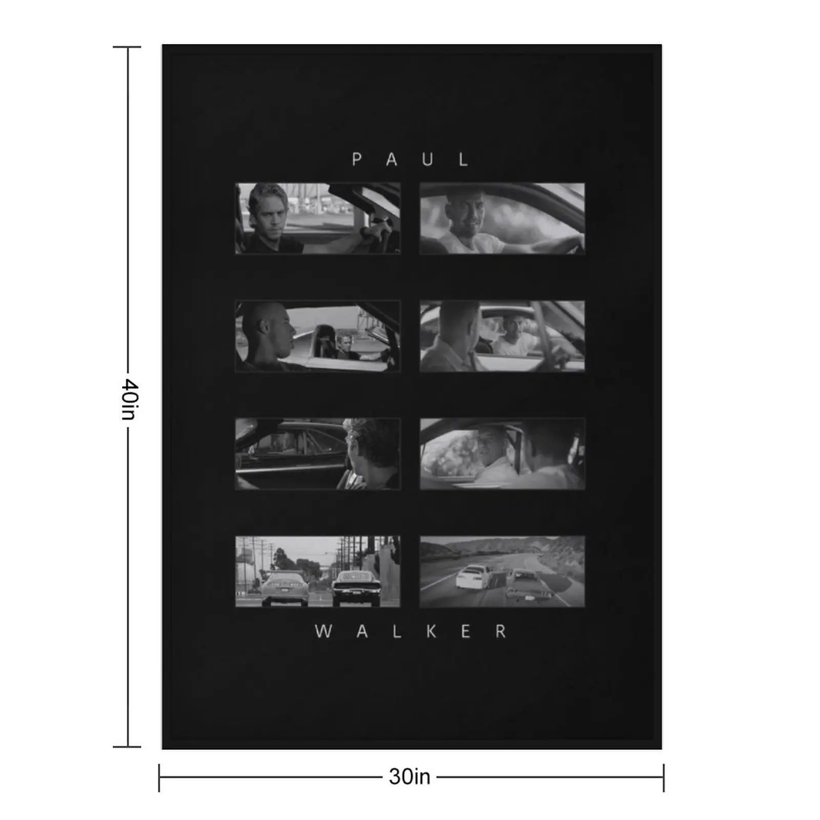 Paul Walker - FAST FURIOUS Throw Blanket bed plaid christmas gifts Weighted Decorative Throw Soft Big Shaggy Blankets
