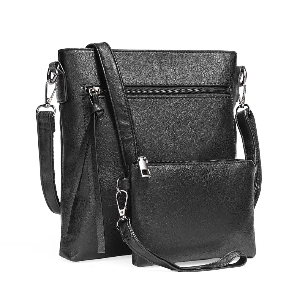 

Сумки-хобо для женщин, 2 шт., мягкие сумки через плечо, женские сумки и клатчи из веганской кожи с регулируемым плечевым ремнем