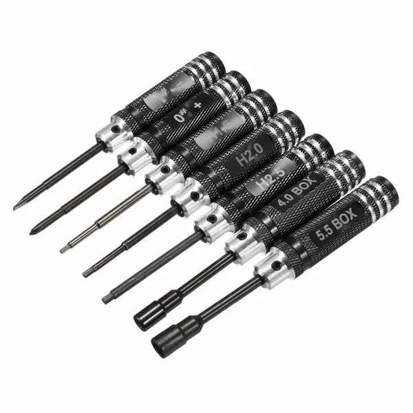 7pcs 1.5/2/2.5/3/4/5.5mm DIY Hexagonal Hex Screw Driver Tool Set Screwdriver For RC Camera Drone Quadcopter Helicopter