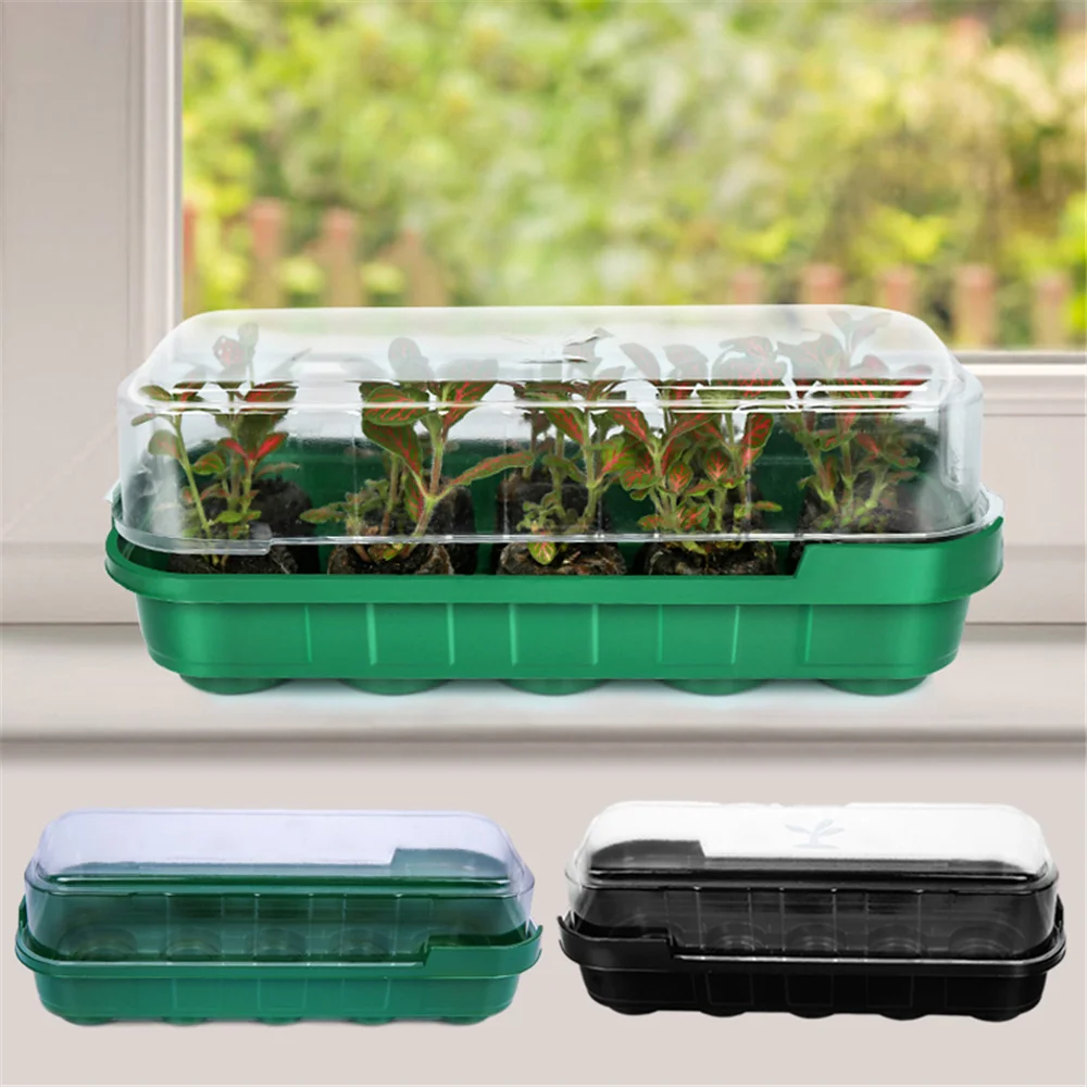 10 Grid Ventilation Germination Box With Ventilation Hole Cultivation Planting Box Square Round Seedling Starter Tray