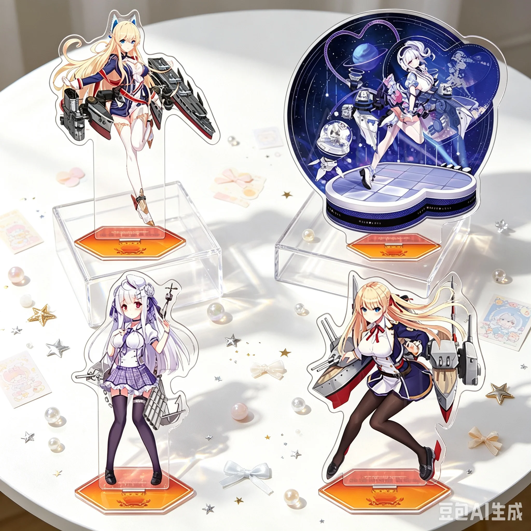 Azur Lane Anime New style Acrylic standing sign board Keychain Toy Royal Navy - Cygnet15cm Bookshelf Decoration Charm Fans Gifts