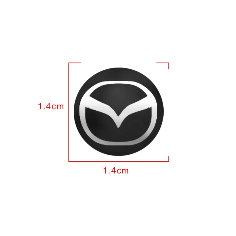 14mm Fob Car Logo Sticker for Car Remote Control Key Mazda 2 3 4 5 6 7 8 323 626 CX-3 5 8 9 bt-50 MX-5 30 RX-8 Axela Demio MS MP