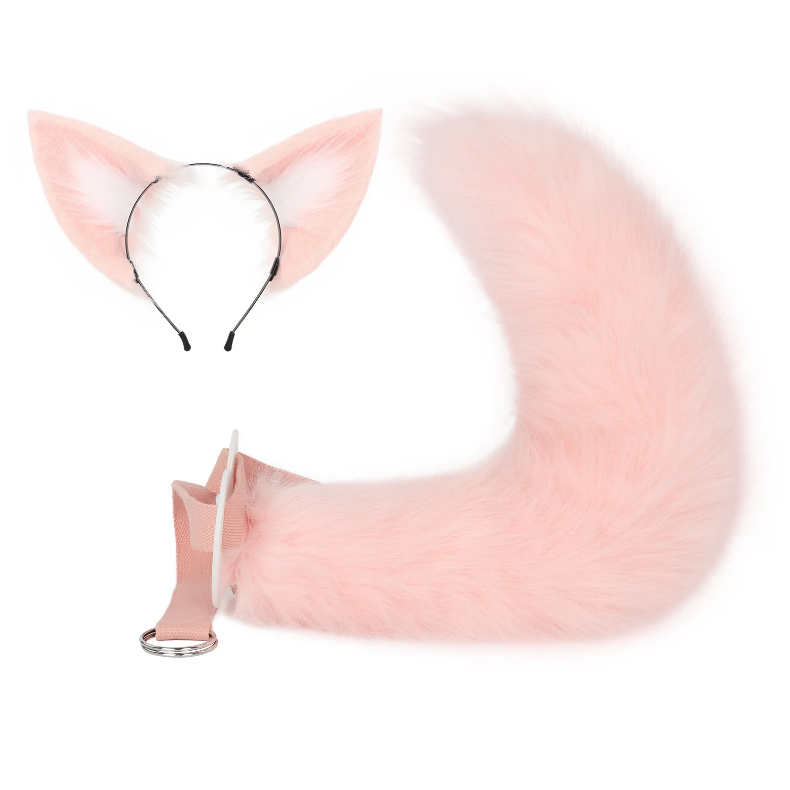 

Snow Wolf Ear Headband Cos Plush Wolf Tail Foxtail Suit Cosplay Comic Show Dress Up