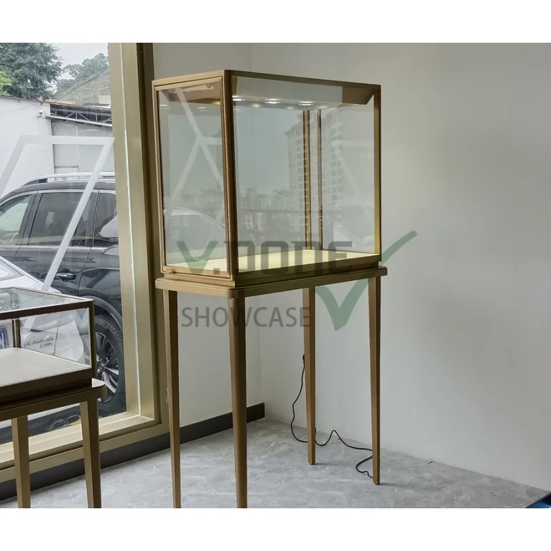 customized.Price Superb Quality Glass Metal Frame Drawer Streamline Display Retail Store Used Jewelry Showcase