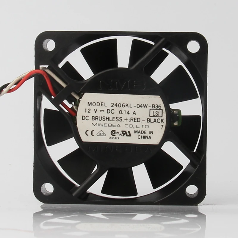 2406KL-04W-B36 Case Fan for NMB DC12V 0.14A EC AC 60x60x15mm 6CM6015 Inverter Ventilation Centrifugal Exhaust Blower Cooling Fan