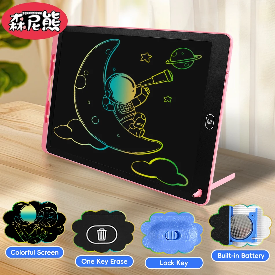 SENNIXIONG 8.5/10/12/16 بوصة لوح رسم Lcd لوح كتابة Lcd اللوحي لتصميم الرسم الإلكتروني دفتر لعبة الكمبيوتر اللوحي السحري
