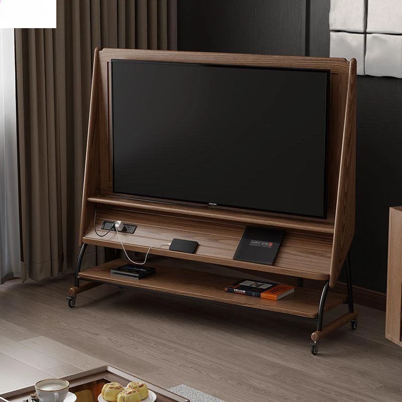 

Solid wood TV bracket removable TV cabinet living room household small apartment modern simple floor