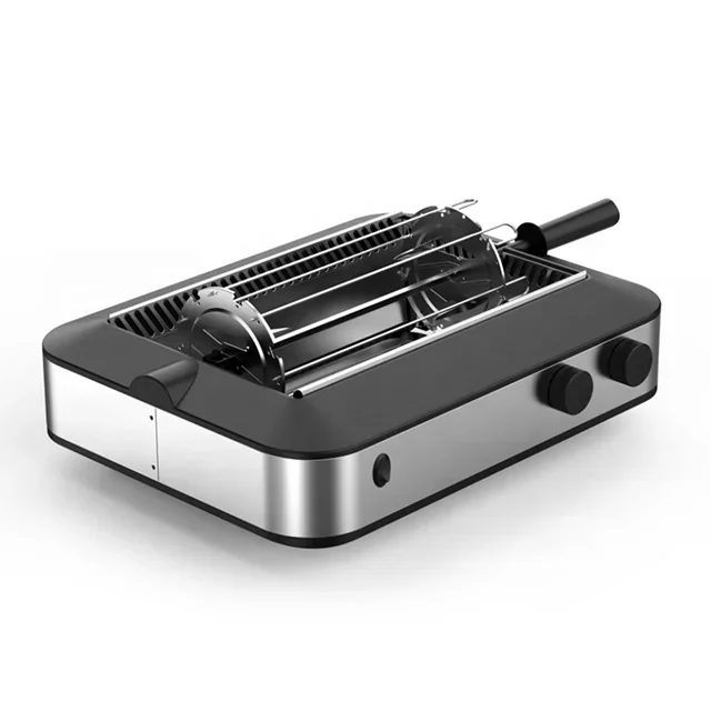 Multi-functional Nonstick Rotisserie Indoor BBQ Grill guangdong barbecue grill Electric Griddles Smokeless Barbecue Electric BBQ