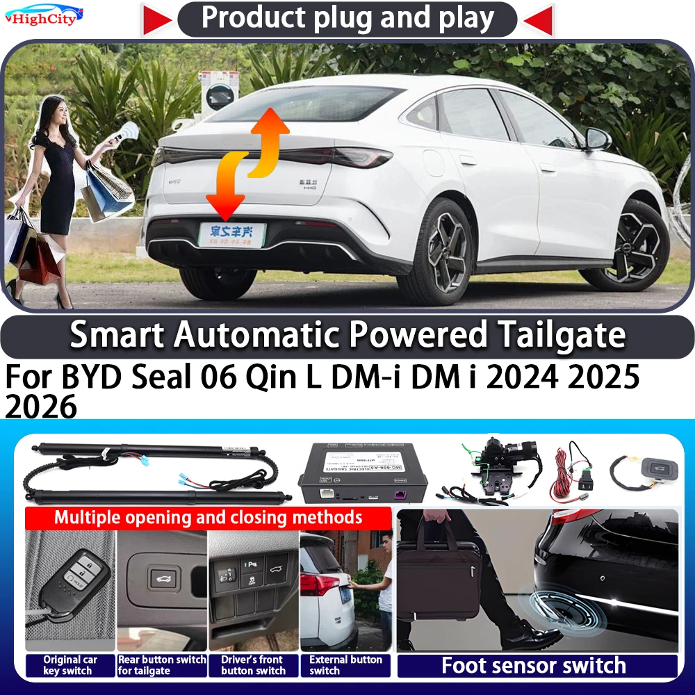 

For BYD Seal 06 Qin L DM-i DM i 2024 2025 2026 Smart Automatic Powered Tailgate Key Control Trunk Lift Electric Power Tailgate