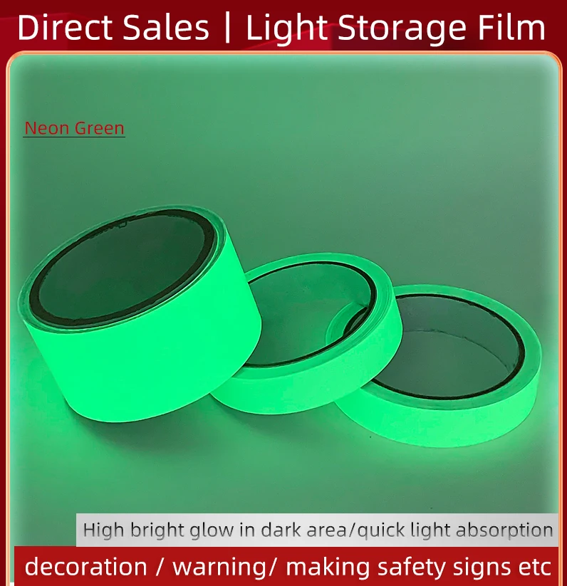 Glow Tape Removable Luminous Sticker Night Self-adhesive Glow Belt Night Warning Tape Safety Security Home Decoration Snaner