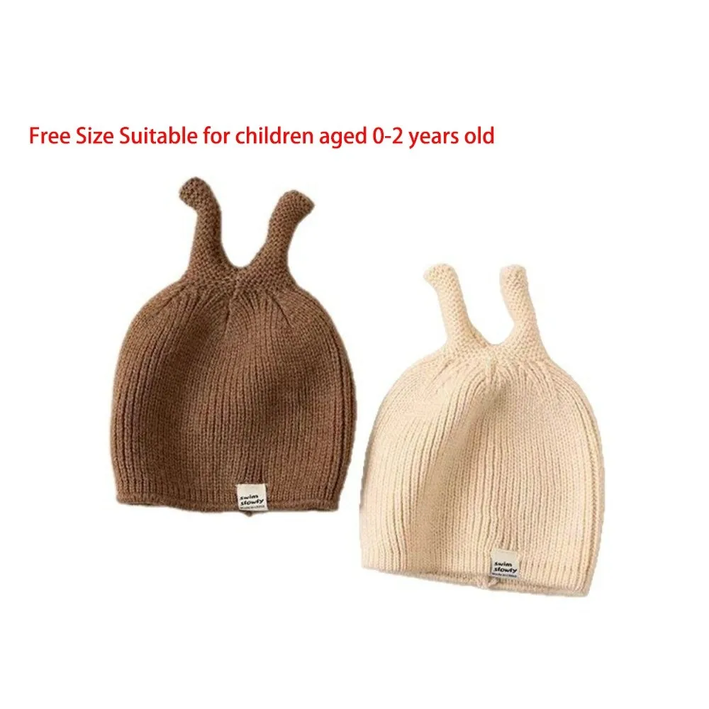 New Warm Knitted Hat Coldproof Windproof Ear Protection Hat Cute Beanie Hat for 0-1Y