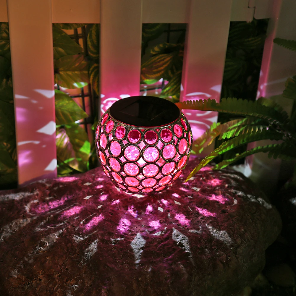 Luce solare lampada a sospensione a sfera vuota luce decorativa a LED per esterni impermeabile adatta per rami da giardino da giardino all'aperto