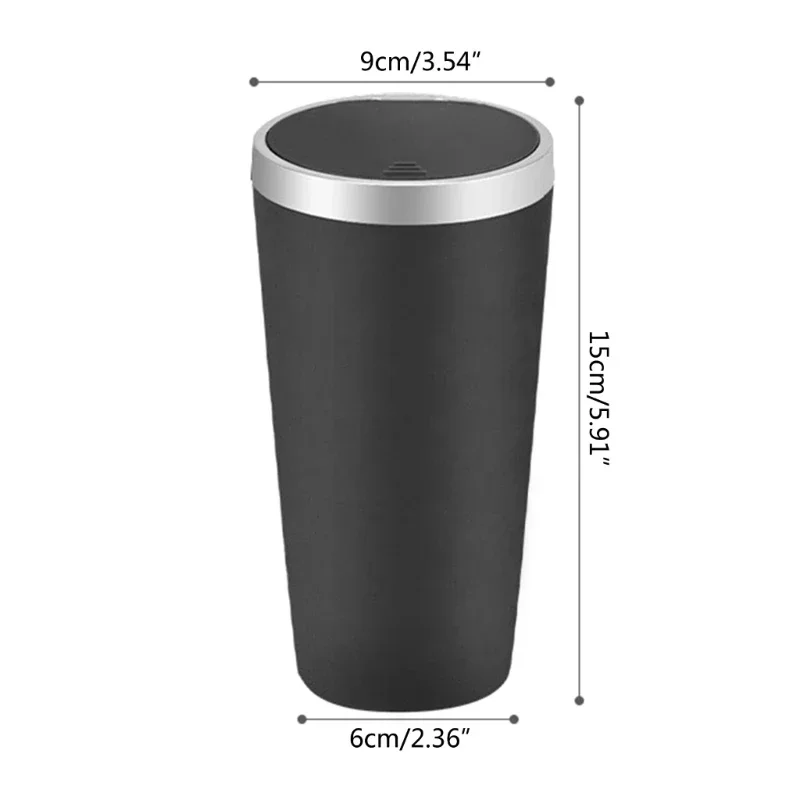 Car Clamshell Trash Can, Seat Central Control Mini Storage Box, Waterproof Press Type Storage Bucket With Lid Amagi