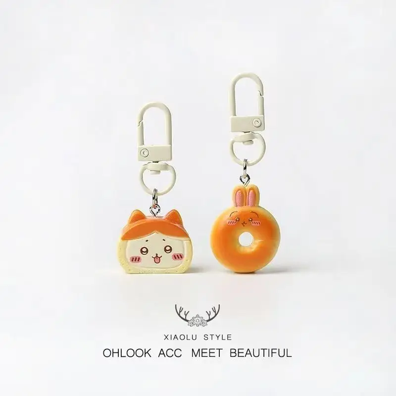 Chikawas Dessert Bread Key Chain Pendant Hachiware usagi うさぎ Funny Foodie Backpack Pendant Creative Personalized Accessories - Image 3