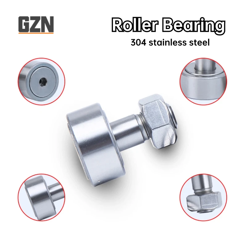 1PCS SCF3 4 5 6 810 12  SKR10PP SKR12 13 16 19 304 Stainless Steel Bolt Roller Needle CAM Bearing  Waterproof and Rust Resistant