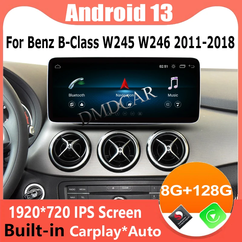 

Android13 8 Core Qualcomm 665 128G Wireless Carplay For Mercedes Benz B Class W245 W246 GPS Navigation Multimedia Player