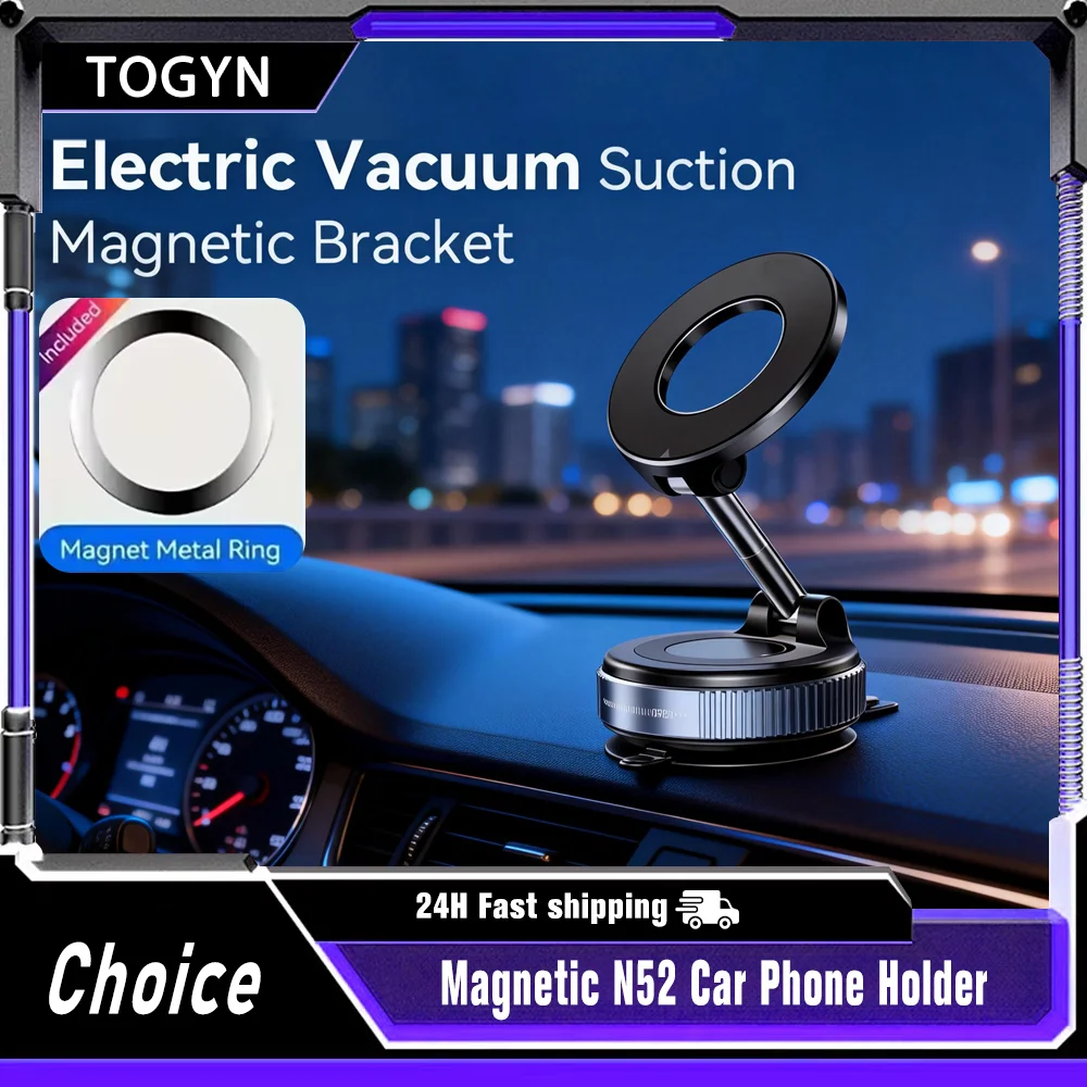 

Magnetic Car Phone Holder 360° Adjustable Vacuum for Mag-Safe Ultra Aromatherapy Suction Cup Magnetic Bracket for iPhone Samsung