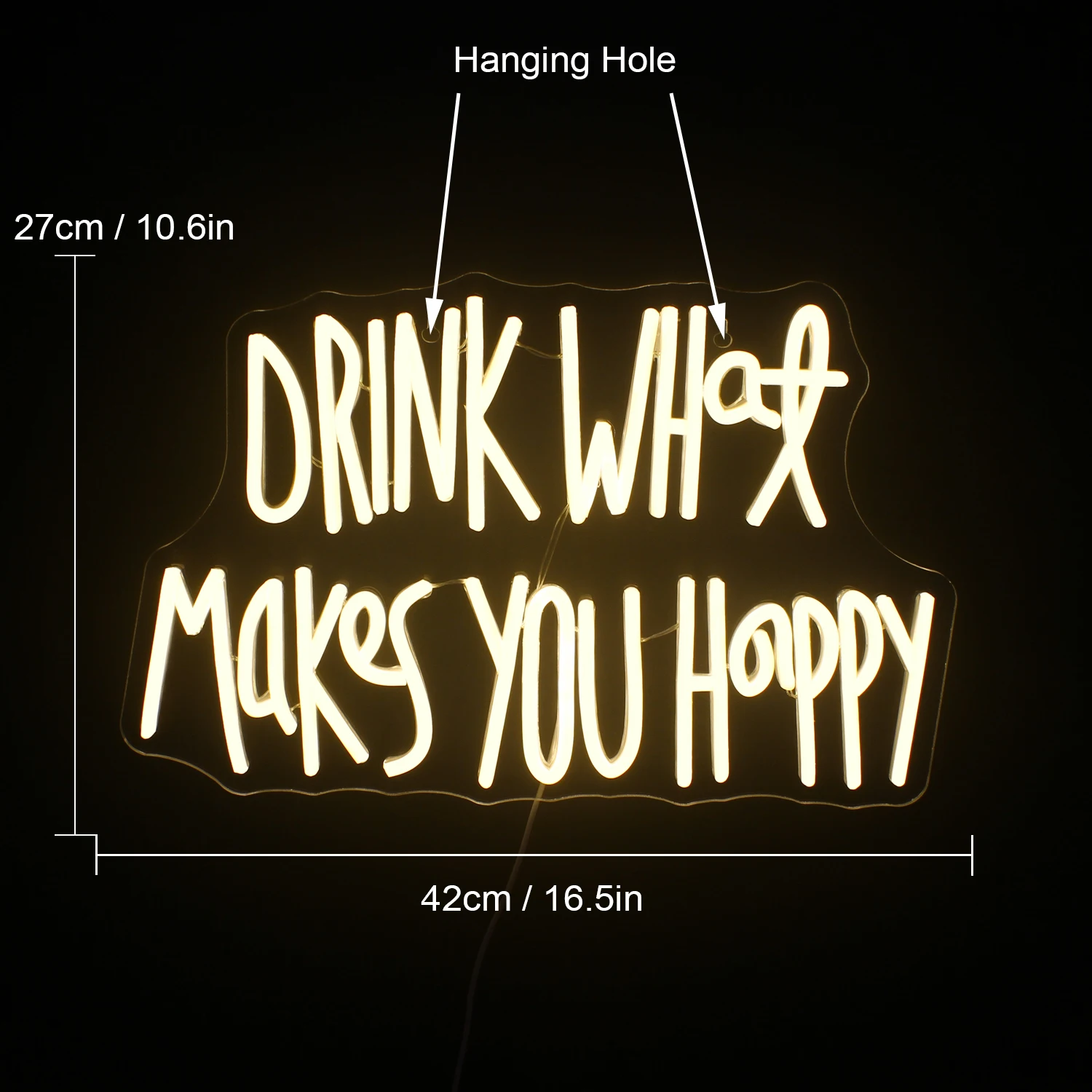 Imagem -04 - Neon Led Sign Bar Lights Bebida o Que Faz Você Feliz Carta Decoração do Quarto Cerveja Café Loja Clube Birthday Party Wall Decor