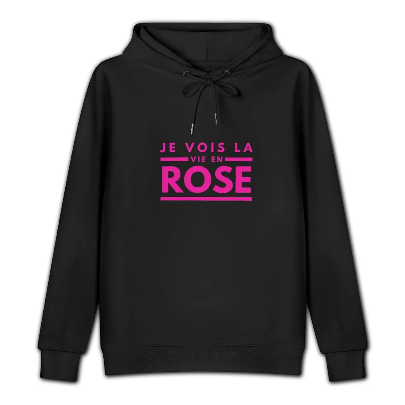 Je vois la vien en Rose Pullover Hoodie mens clothing oversized hoodie