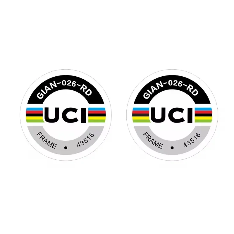 certification small label sticker bicycle union certification label bicycle decals customize frame name ID warning films