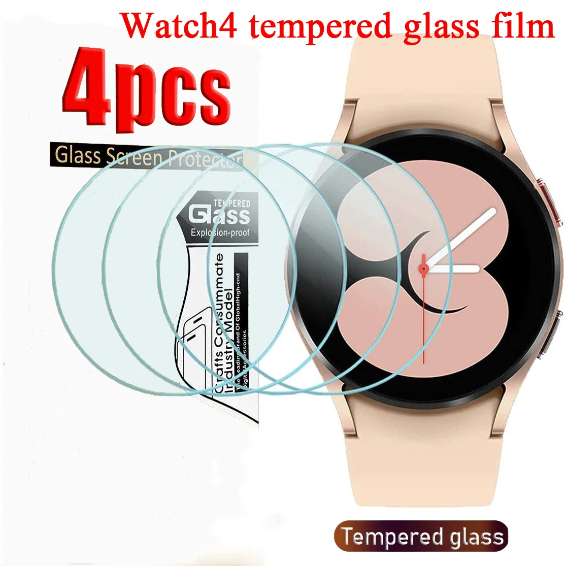 Watch Tempered Film Suitable For Samsung Watch4 40mm Scratch Resistant Film High-definition Screen Protector Film