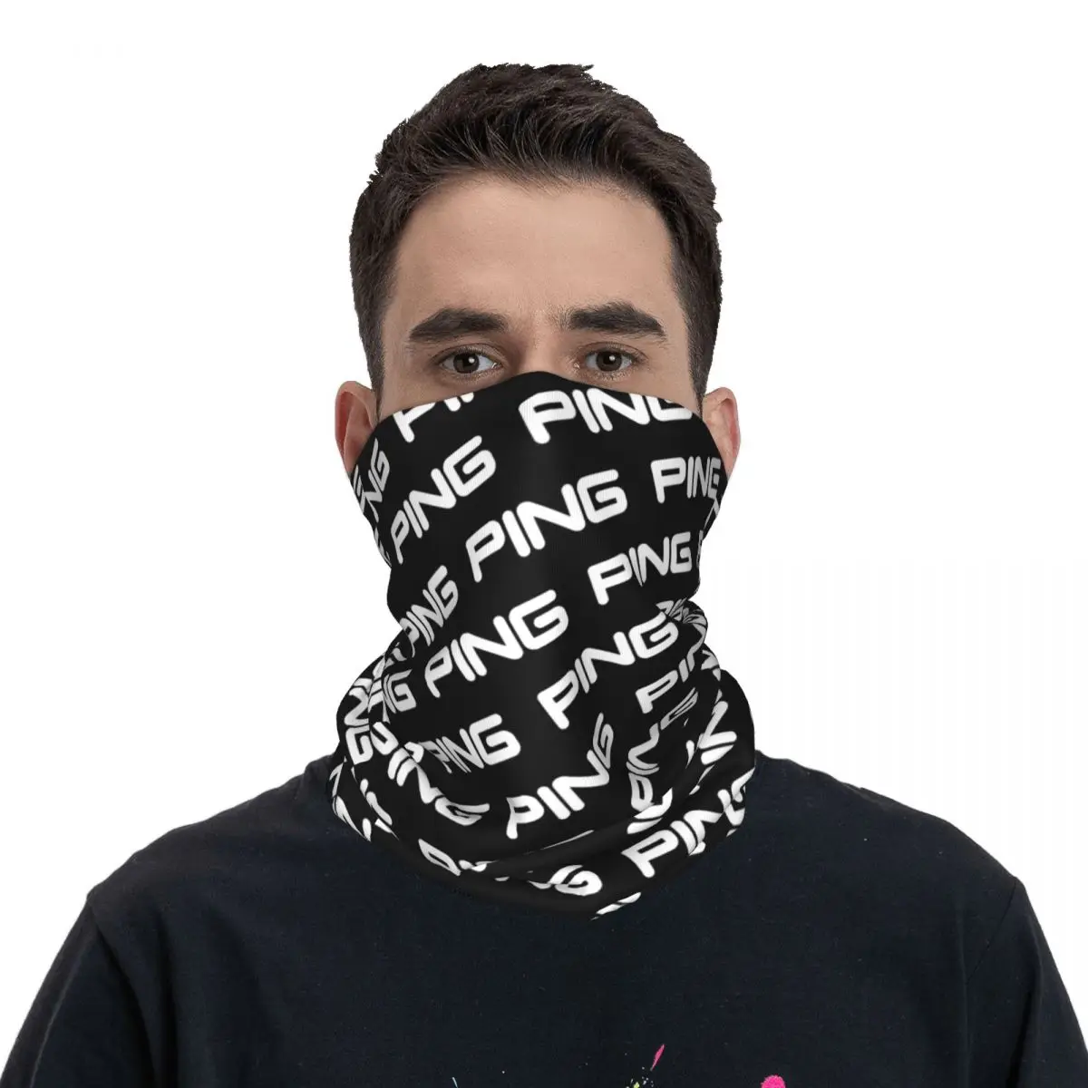 Fashion Golf Bandana Neck Gaiter Printed Balaclavas Mask Scarf Multifunctional Headband Hiking Unisex Adult All Season