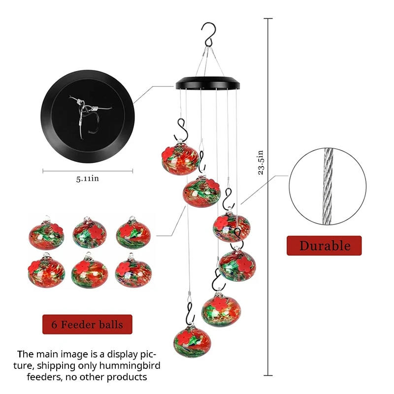 Comedero para pájaros, carrillón de viento, decoración de jardín al aire libre, comedero para pájaros con conexión colgante y ventana, nuevo