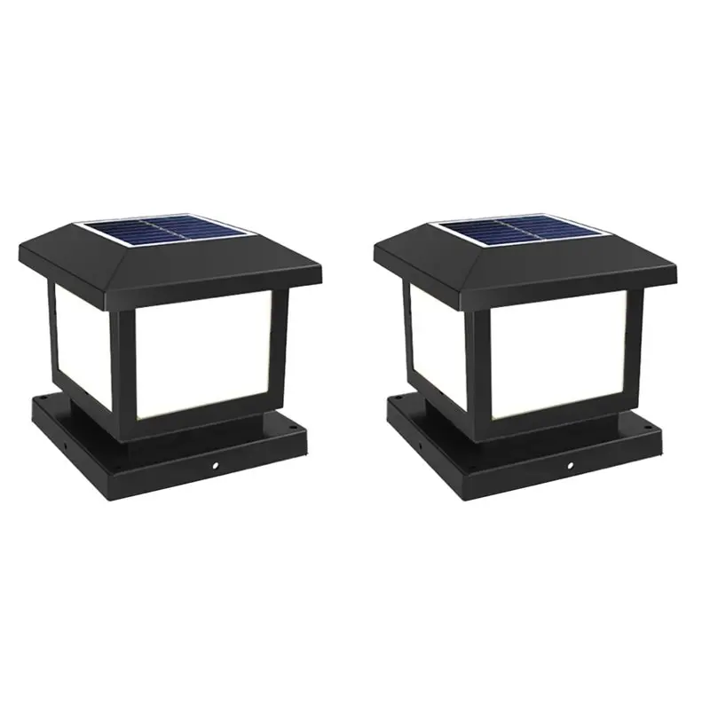 

ABRU-2X Timed LED Solar Pillar Light Waterproof Solar Lights Outdoor Remote Control Garden Sunlight