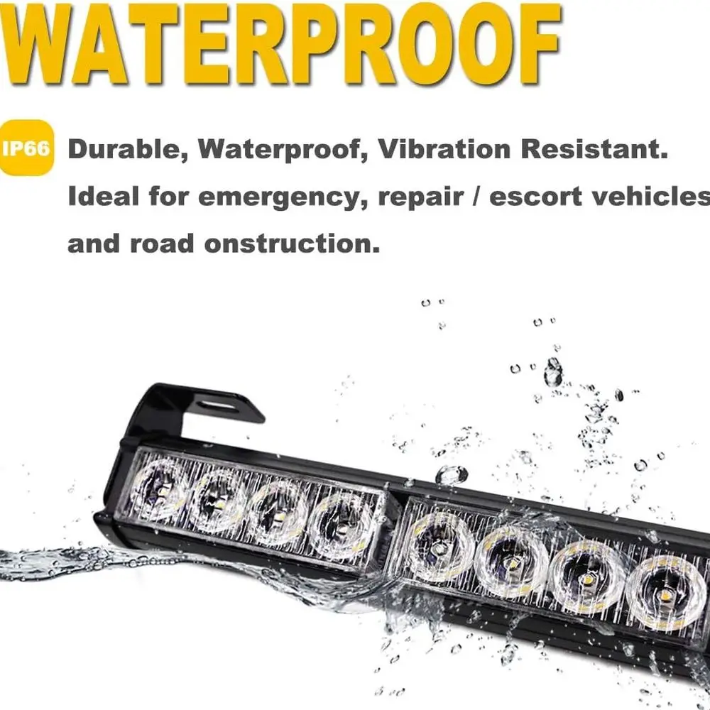 Barra luminosa stroboscopica a LED di emergenza con display digitale per la sicurezza stradale sui veicoli