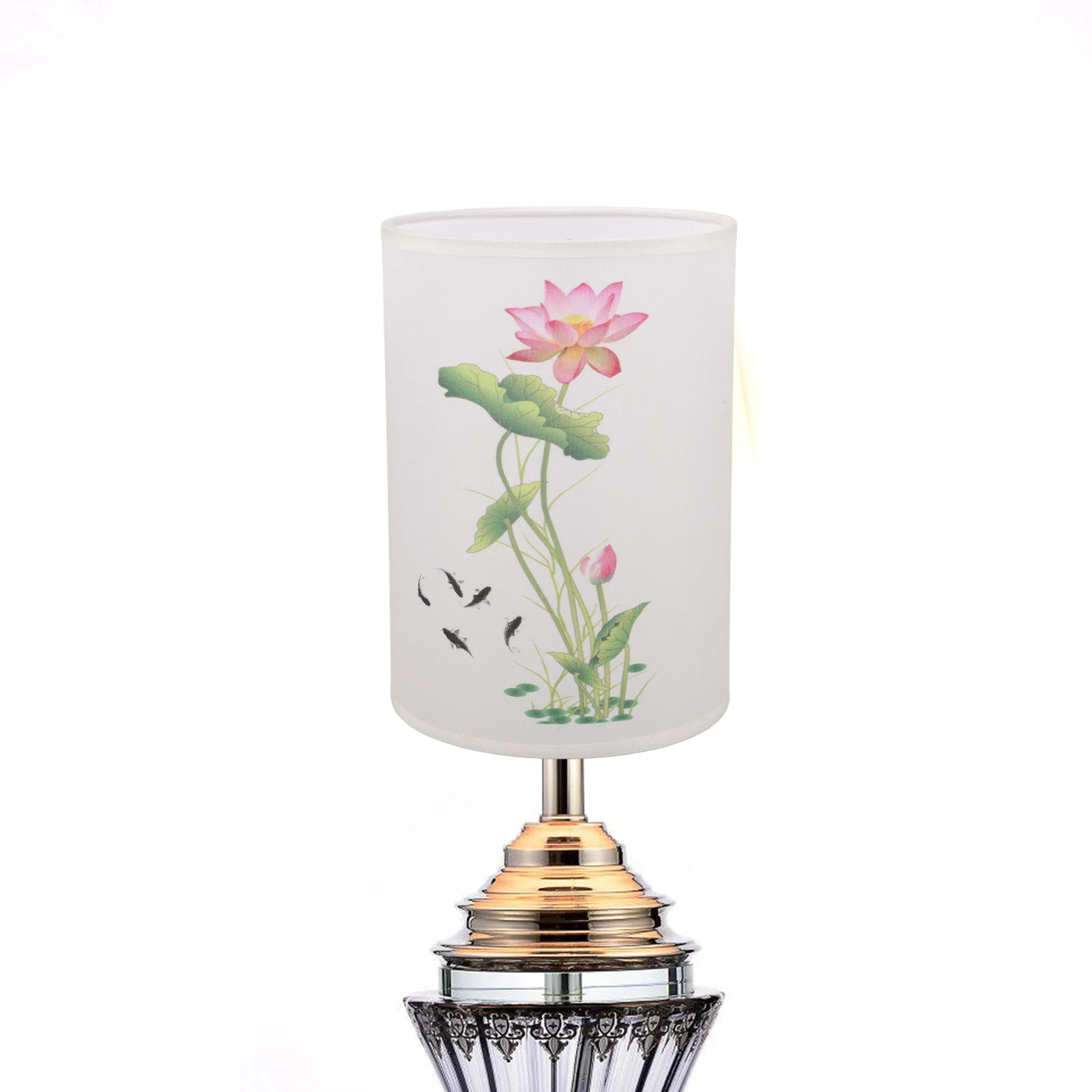 

Fabric Lampshade Shades for Table Desk Comfortable Lighting Cloth Cover Printing