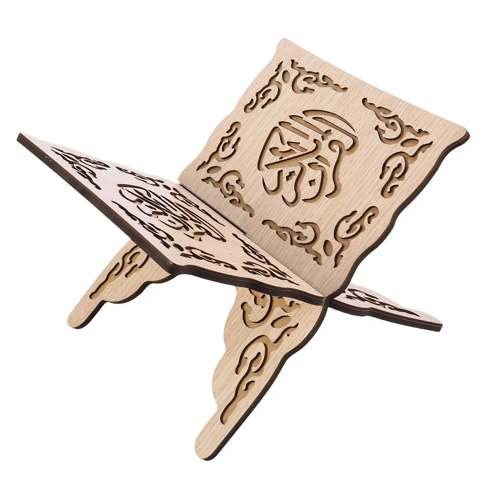 Islamic Book Stand Wooden Quran Holder Detachable Storage Vintage Gift Muslim Festivals Religious Supplies Book Wood Stand