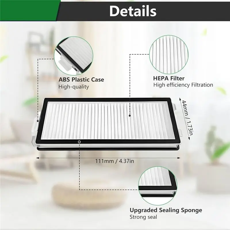 TCF 8Pcs HEPA Filters for Roborock Saros Z70/Qrevo Master/Slim Robot Vacuum Cleaner Parts