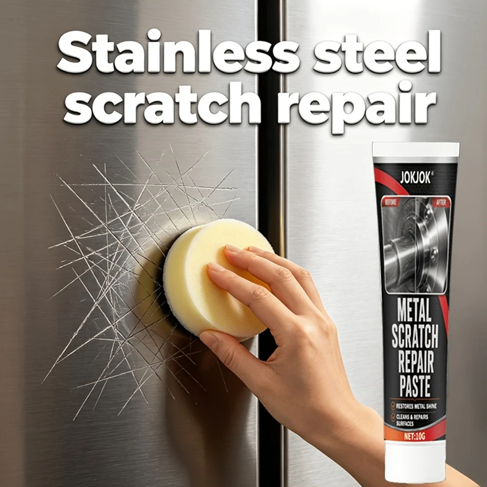 JOKJOK Brand Stainless Steel Surface Scratch Repair Cream, Faucet, Showerhead, Stove Scratch One Wipe Gone, Fine Cream Body Does