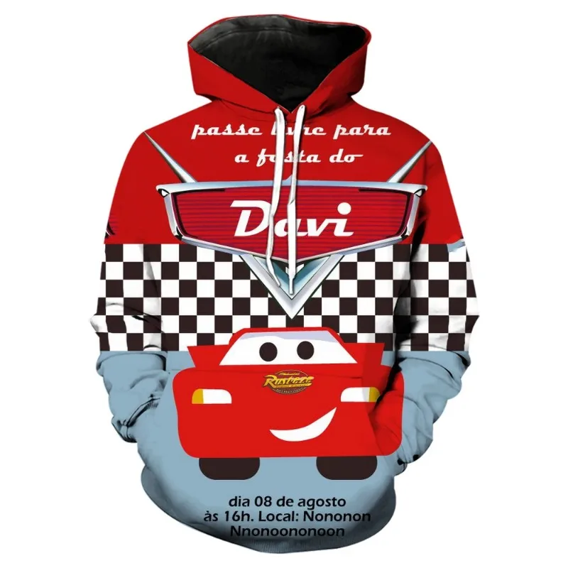 Disney Cars Boys Racing Hoodies Children Cartoon Casual Sweatshirts Kids Lightning McQueen Long Sleeve Casual Outwears