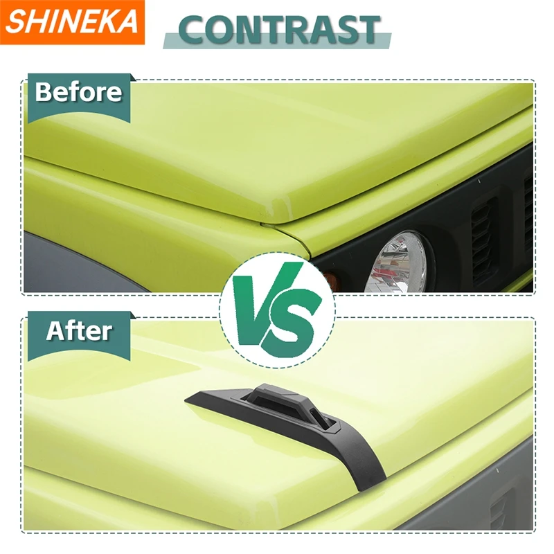 SHINEKA غطاء محرك السيارة غطاء الديكور لسوزوكي جيمي 2019 2020 2021 2022 2023 2024 2025 حتى الملحقات الخارجية