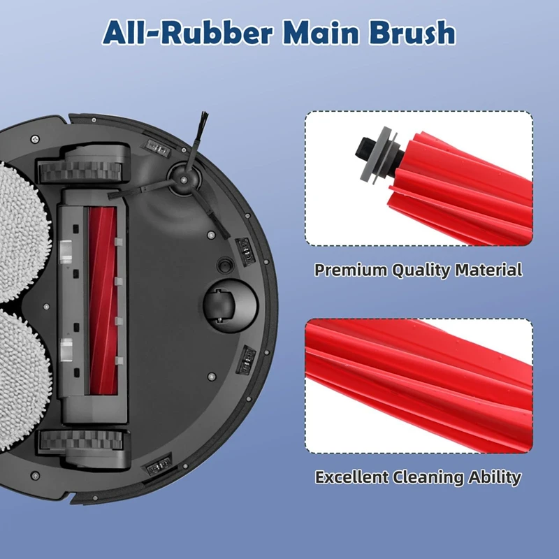 ملحقات AC66 للمكنسة الكهربائية Roborock Q Revo Pro، Q Revo MaxV، Q Revo S، الفرشاة الرئيسية، مرشحات HEPA، مناديل أكياس الغبار