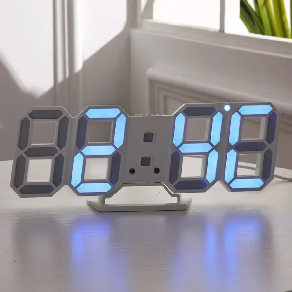 Wall Clock Time Alarm Clocks Decoration Garden Clocks Date/Temperature for Home Kitchen Offices Clock Digital Decor