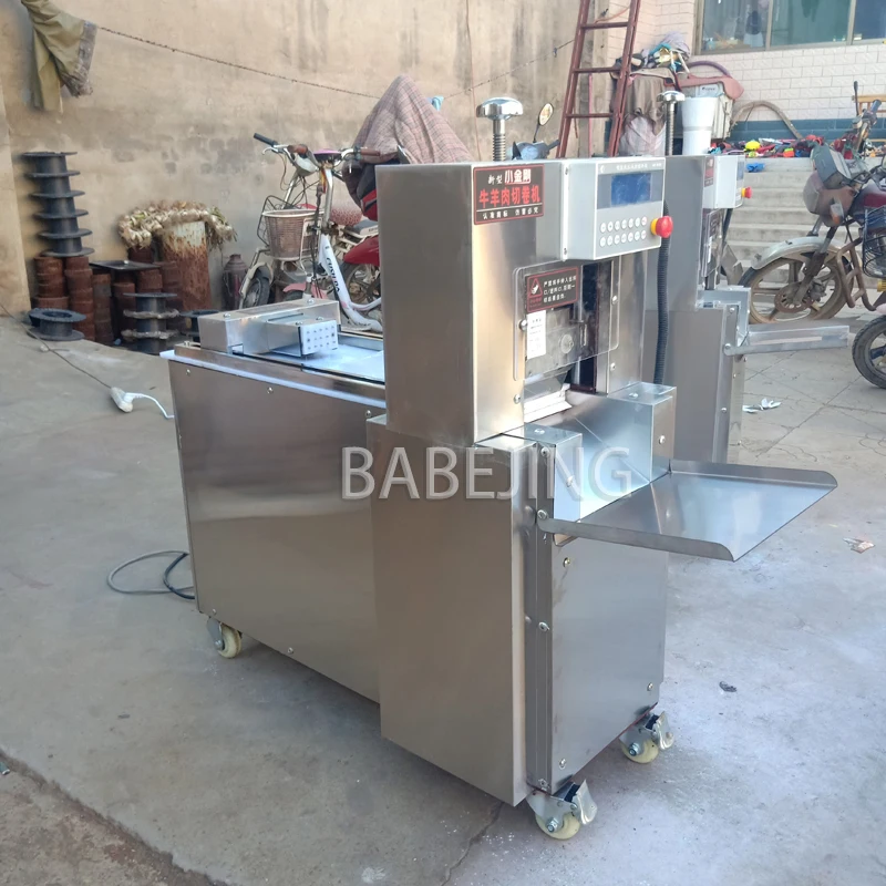 

Коммерческая автоматическая машина для нарезки мяса из нержавеющей стали с ЧПУ для нарезки рулетов из баранины для кухни