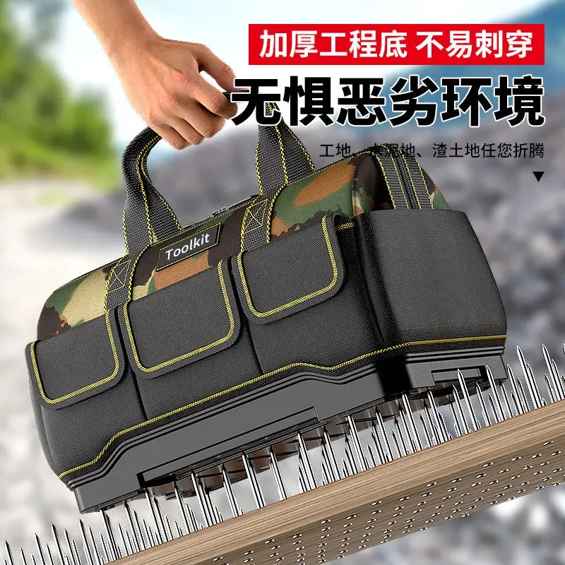 Tool Kit Electrician Sturdy Durable Dedicated for Maintenance Multifunctional Canvas Portable Thickened Storage Bag