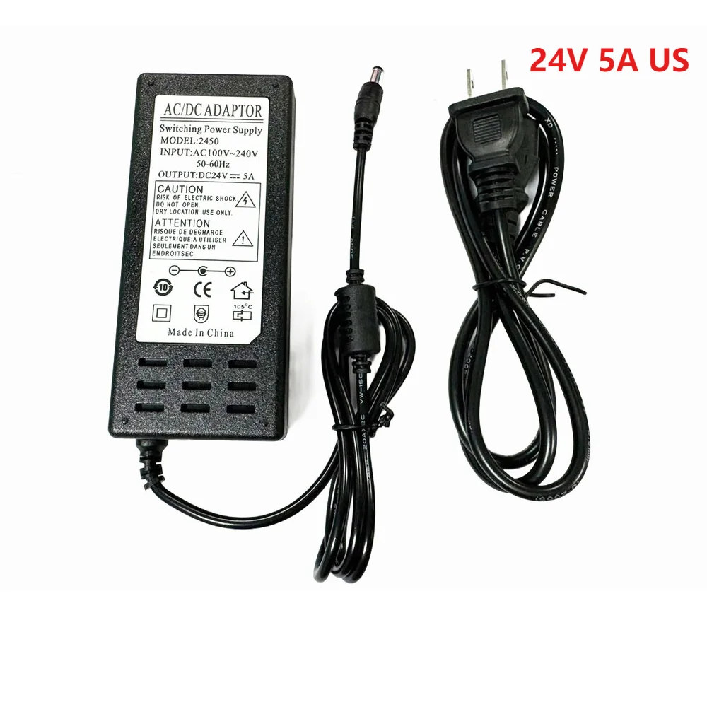 AC 100-240V DC 5V 12V 24V Power Supply Adapter 1A 2A 3A 5A 6A 8A 10A Universal Power Adapter Charger EU/US for LED Light Strips